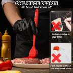 Anaeat High Heat Resistant Silicone Basting Pastry Brush Set of 2- Hygienic One-Pieces Design Spread Oil Butter for BBQ Grill Barbecue Baking Kitchen Cooking - BPA Free & Dishwasher Safe (10"+8.2")