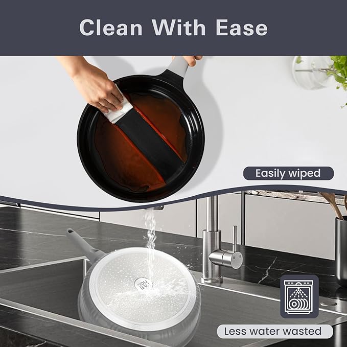UCCLIFE 15-PCS Pots and Pans Set Non Stick, Induction Cookware Set, Non-toxic Kitchen Cooking Set, Frying Pan, Saucepan Stock Pot Kitchen Utensils Dishwasher Safe, Scratch-resistant (PFAS, PTEF Free)