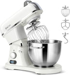 ZACME 8.4QT Commercial Stand Mixer 800W with NSF Certified and Aluminum Die Casting, Mixers Kitchen Electric Stand Mixer with Stainless Steel 8L Bowl, Dough Hook, Whisk and Beater, Porcelain