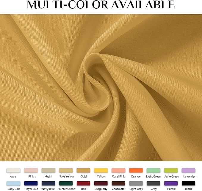 Softalker Rectangle Tablecloth, Waterproof & Stain Resistant Table Cloths Wrinkle Free Fabric Washable 210GSM Polyester Table Cover for Dining/Party/Outdoor - 60 x 84 inch, Gold