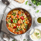 Leonyo Stainless Steel Stock Pot, 8 Quart Stock Pot with Visible Lid, Heavy Duty 3-Ply Induction Cooking Pot for Pasta, Soup, Spaghetti, 18/10 Stainless Steel StockPot for Canning, Boiling, Simmering