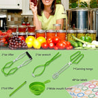 Cooking Utensils Canning Supplies Starter Kit - Beginner's Set with Canning Tools, Tongs, Jar Lifter, Funnel, Labels, Stainless Steel Water Bath Canning Pot Accessories, Pressure Canning Essentials