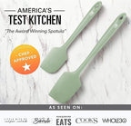 di Oro Living Silicone Spatula Set - Rubber Kitchen Spatulas for Baking, Cooking, Mixing - 600°F Heat-Resistant & BPA Free Silicone Scraper Spatulas for Nonstick Cookware - Dishwasher Safe (3pc, Sage)