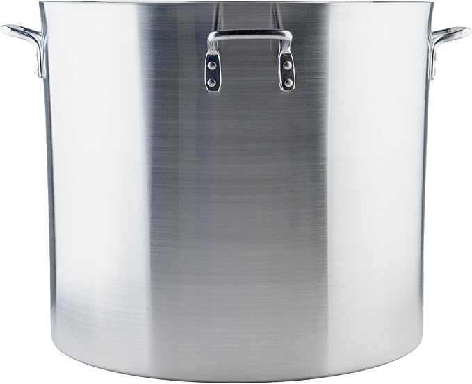 Winco ALHP-120 6.0mm Aluminum Stock Pot, 120-Quart,Medium