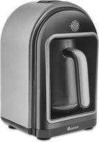 KARACA Hatır Turkish Coffee Maker, 5 Cups Electric Turkish Coffee Machine with Ember Mode, Automatic Temperature Control, Overflow Protection, Audible & Visual Alerts, Galaxy Grey