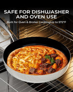 Ceramic Nonstick Frying Pan for Cooking 11.8 Inch, Non Stick Tri-Ply Stainless Steel Pan, Non Toxic Skillet, PTFE & PFOA Free, Compatible with All Stovetops, Dishwasher & Oven Safe