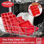Walfos Silicone Muffin Pan Set of 3, Including Regular 12 Cups Muffin Pans, 24 Cups Mini Muffin Pan & 6 Cups Muffin Top Pan, Non-Stick Cupcake Pan, Easy to Pop Out & Dishwasher Safe