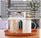 Ackers Etched Graduated Glass Measuring Cup - [Insulated Handle | V-Shaped Spout] - High Borosilicate Glass Measuring Cup for Kitchen or Dining, Easy to Read, 500 ML (16 Oz, 2 Cup)
