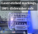 Ackers Etching Scale Measuring Glass V-Shaped Spout Made of High Borosilicate Glass Measuring for Kitchen or Restaurant, Easy to Read, 150 ML (5 Oz)- Pack of 2