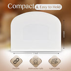 Plastic Bench Scraper for Baking - 2 White Bowl Scraper - Flexible Food Safe Dough Scraper Multipurpose Good Grip Curved and Flat Edge Dough Cutter - Essential Pan Scraper for Kitchen Use - RamPro