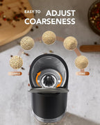 Sangcon Gravity Electric Salt and Pepper Grinder Set with Dust Cover, XL CAPACITY, Battery Operated(4 AAA), Adjustable Coarseness, One Hand Automatic Salt and Pepper Shakers Set Mill with LED Light