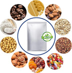 10 Pcs 5 Gallon Mylar Bags with 10 Pcs Individually Wrapped 2500CC Oxygen Absorbers for food storage, Zipper Resealable Heat Sealable Bags, 23.6"x15.7" with label paper.