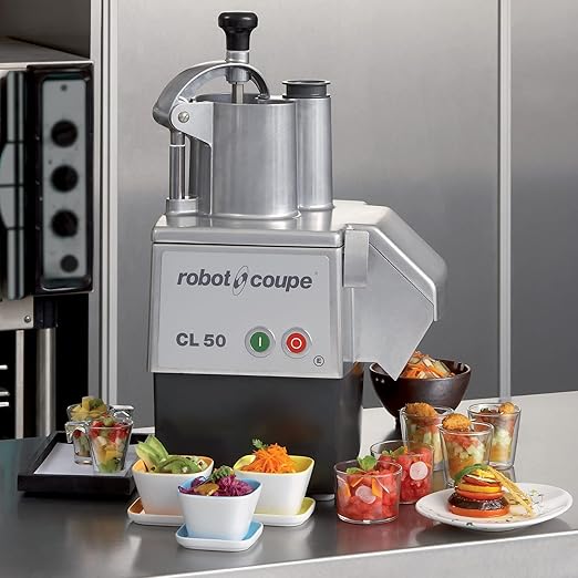 Robot Coupe CL50 NODISC Single-Speed Cutter Mixer Continuous Feed Commercial Food Processor with Side Discharge, 120v (Discs NOT Included)
