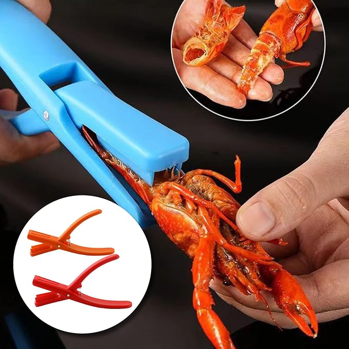 3 Pcs Crawfish Peeler Tool, Crayfish and Shrimp Shelling Device, Convenient and Smart Crayfish Sheller for Families and Restaurants (3 Pcs, Blue/Orange/Red)
