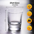KAMMAK Crystal Whiskey Glasses Set of 2, Hand Blown 8.79oz Old Fashioned Glasses Stemless, Luxury Handcrafted Cocktail Glasses, Scotch Cup for Women, Men Gift for Rocks, Bourbon, Bar Barware