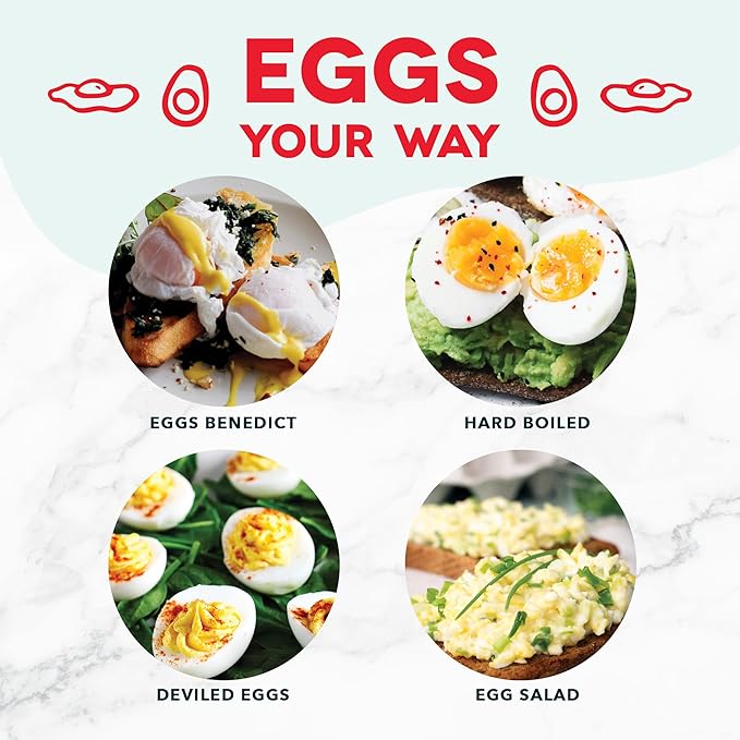 DASH Rapid Egg Cooker: 7 Egg Capacity Electric Egg Cooker for Hard Boiled Eggs, Poached Eggs, Scrambled Eggs, or Omelets with Auto Shut Off Feature - Cream