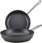 Anolon Accolade Forged Hard Anodized Nonstick Frying Pans/Skillet Set, 10 Inch and 12 Inch - Moonstone Gray