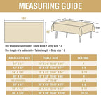 H.VERSAILTEX Linen Table Cloths Rectangle 60 x 104 Inch Premium Tablecloth Spill-Proof Waterproof Table Cover for Dining Buffet Feature Extra Soft and Thick Fabric Wrinkle Free, Natural