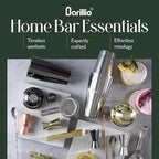 Barillio Bar Tool Set Pro Edition - Stainless-Steel Cocktail Shaker Set - Mixology Bartender Kit w/Boston Shaker, Drink Mixer & Muddler for Cocktails - Home Bar Accessories - 32-Pc Bar kit