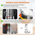 Anatole Electric Vegetable Dicer Slicer Shredder 5 in 1 Commercial Food Processor 16-Cup 300W Stainless Steel Veggie Chopper Heavy Duty with 5 Blades Auto Discharge for Potato Onion Carrot