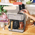Beautiful Multi-Brew 12-Cup Programmable Coffee Maker with Touch Display by Drew Barrymore (Porcini)