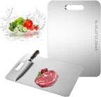 Katuchef Titanium Cutting Board 2025 New Upgrade Pure Titanium Cutting Boards for Kitchen Double Sided Non Toxic Katuchef Cutting Board,Hygiene Durable Dishwasher Safe Chopping Board(18.11IN*11.81IN)