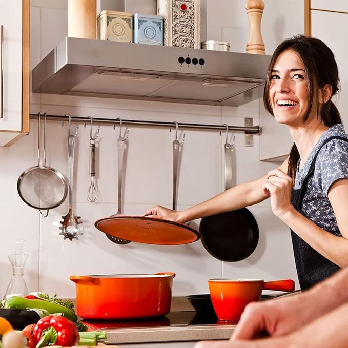 RHBLME 100 Pack S Hooks - 2.8 Inch Small Heavy Duty Stainless Steel S Hooks for Hanging Jeans, Cooking Utensils, Potted Plants, etc