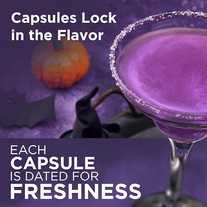 Bartesian Witch's Heart Halloween Cocktail Capsules for Cocktail Machine – Home Bar Mixology Cocktails Mix Capsule Set To Use With the Bartesian Premium Cocktail Drink Maker Machine – Pack of 16