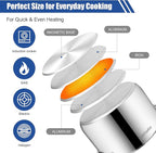 Stainless Steel Stock Pot - 8 Quart, Soup Pot Induction Compatible, Cooking Pot with Riveted Handle, Oven & Dishwasher Safe