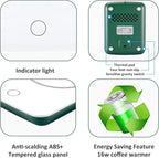 Misby Coffee Warmer, Coffee Cup Warmer with Auto Shut Off, Gravity-Induction Coffee Warmer for Desk Use, Coffee Mug Warmer for Coffee Lovers Gift Keep Beverages Coffee Warmer (Green)