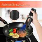 Syaws Electric Pepper and Salt Grinder,Battery Powered Pepper Grinders,Automatic Pepper Mill with LED Light,Adjustable Coarseness One-Hand Operation (Black-Rechargeable Set)