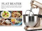 Stand Mixer,5.3-Qt & 500W & 6+P Speed MK36 Tilt-Head Kitchen Electric Food Mixers Home Baking Dough Machine with Accessories (Champagne)