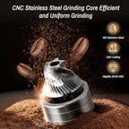 Portable Manual Coffee Grinder with with CNC Stainless Steel Conical Burr 40 Adjustable Settings,Hand Coffee Bean Mill with 30g Capacity & Crank for Travel Camping Office Home