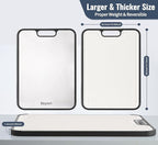 Titanium Cutting Boards for kitchen, Double Sided Metal Cutting Board, Non Toxic Chopping Board, Wheat Straw PP/Healthy Large Titanium Cutting Board for meat, Easy to Clean