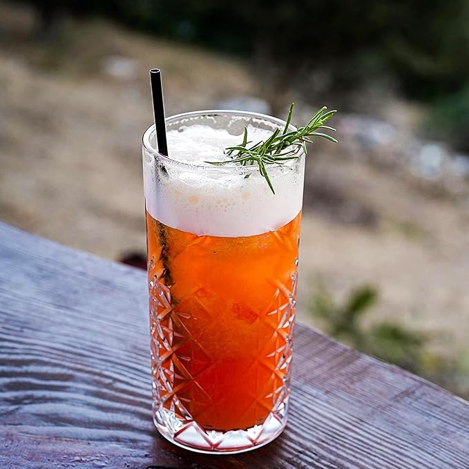 Highball Glasses Set of 6-11 oz Drinking Glasses - Tall Water Glass Sets - Glassware for Bar Mixed Drink Cocktail, Juice, Mojito, Iced Tea