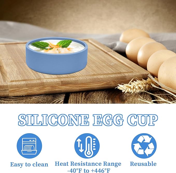 4 Pack Silicone Microwave Egg Cooker Poacher - Nonstick Poached Egg Maker Air Fryer Mold for Breakfast Sandwiches