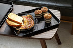 Plastic Cafeteria Trays,Fast Food Serving Trays,13"X17",Set of 6 (Black)
