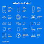 nutribullet® Ultra Plus+ 3-1 Compact Kitchen System, 1200W Kitchen System with Blender, Food Processor, and Coffee and Spice Grinder, 32oz and 24oz Blending Cups, 2-Cup Food Processor, Satin Black