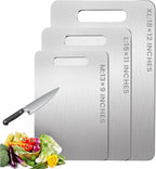 Titanium Cutting Boards 100% Pure Titanium for Kitchen,Cutting Edge Hygiene & Durability,Double sided food-grade Cutting Board For Meats Fruits And Vegetables,Easy to Clean (15 * 11)