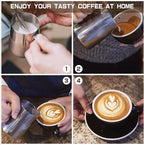 Espresso Machine 20 Bar,Espresso Coffee Maker with Milk Frother Steam Wand,Semi-Automatic Dual-nozzle Espresso Machine,Automatic power-off Function (Milk Frothing Cup)