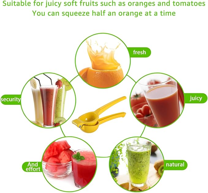 2 Pcs Lemon Squeezer Hand Press Aluminum Alloy Lime Squeezer Manual Citrus Juicer Multipurpose Lime Juicer for Kitchen Bar Restaurant