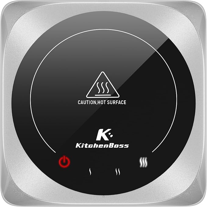 Electric Mug Warmer for Desk, KitchenBoss Coffee & Beverages Cup Warmers with 4 Hours Auto Shut-Off, Smart Candle Warmer - Ideal Gifts for Coffee Lover