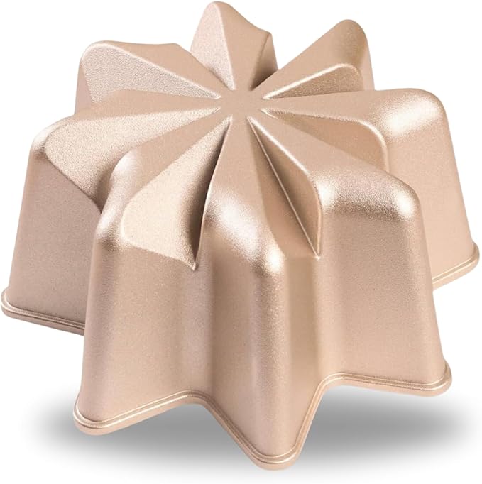 Baker's Secret Nonstick for Fluted Cake Pan, Heavy Duty Die Cast Aluminum Fluted Cake Baking Pans, 2 Layers Non-stick Coating For Easy Release - The Cast Aluminum Collection (Nova)