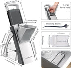 SupMaKin Upgrade Safe Mandoline Slicer, Multi Vegetable Chopper, Potato Slicer, Vegetables Slicer Onion Chopper Fry Cutter, Kitchen Chopping Artifact (GrayWhite)