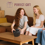 Wood Stove Steamer & Cast Iron Humidifier, 1.4 Qt Fireplace Simmer Pot with Cast Iron Trivet, Dual-Layer Design for Steaming, Humidifying and Stove Protection (Ellipse-1)