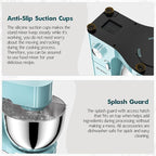 COOKLEE Stand Mixer, 9.5 Qt. 660W 10-Speed Electric Kitchen Mixer with Dishwasher-Safe Dough Hooks, Flat Beaters, Wire Whip & Pouring Shield Attachments for Most Home Cooks, Blue