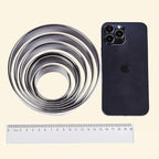 6 Packs Large Biscuit Cookie Cutter Set,Stainless Steel Round Cookie Cutter Molds,2/3/3.5/4/5/6 Inch, Large 6" 5" Cookie Baking Tool Set with Accessories for Pastry,Donut,Fondant,Cake,Cookie,Dumpling