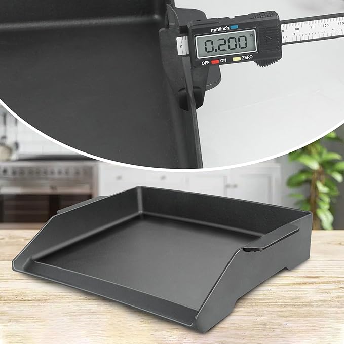 Griddle for Gas Grill, 23" X 16" Universal Cast Iron Griddle Insert for Weber Nexgrill Gas Stove Flat Top Charcoal Electric Grill Plate Outdoor Cooking Pan Camping Teppanyaki BBQ Accessory