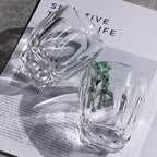 KAMMAK Crystal Whiskey Glasses Set of 2, Luxury 7.44oz Old Fashioned Glasses Stemless, Handcrafted Cocktail Glasses, Hand Blown Scotch Cup for Women, Men Gift for Bourbon Barware, Home Bar