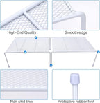 Set of 2 Mesh Kitchen Shelves Cabinet Storage Shelf Rack (13.1 x 10.2 Inch) ，Kitchen Bathroom Pantry Cupboard Desk Home Office, Fridge, Cabinet, Bathroom Cupboard (White)